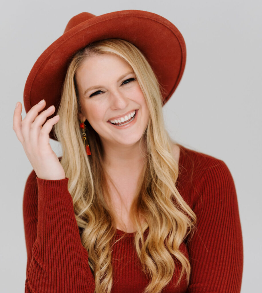Glen Allen Branding Photographer Stephanie Jenkins Photo portrait wearing read hat and dress